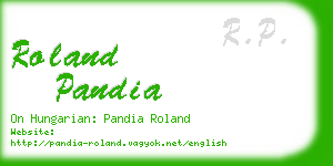 roland pandia business card